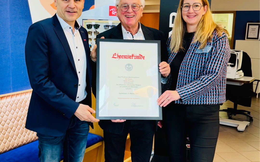 Ein Vierteljahrhundert Durchblick: Wir feiern 25 Jahre Optik Zwiener!